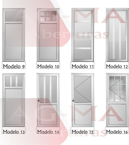 Imagen 3 de 5 de Puerta Aluminio Blanco 1/4 Vidrio Entero 70 X 2 Envio Gratis