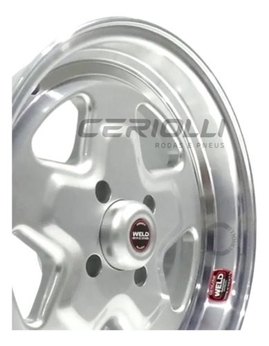 Jogo 4 Rodas Weld Pro Star Aro 15 Tala 7 C9 Calota Aluminio Cor 15x4 4x100
