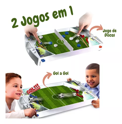 Jogo Futebol De Mesa Game Chute 2 Em 1 BrinqueMix Brinquedo