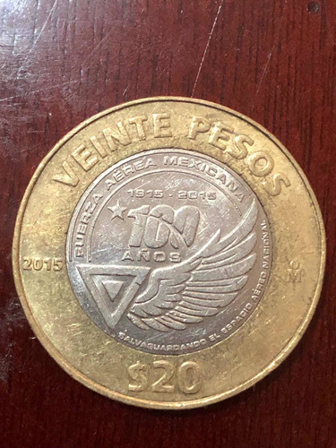 Moneda 20 Pesos 100 Años De La Fuerza Aérea Incluye Envio