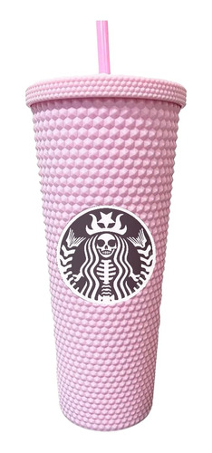 Termo Tipo Starbucks Colecction Black Sirena Mate Rosa