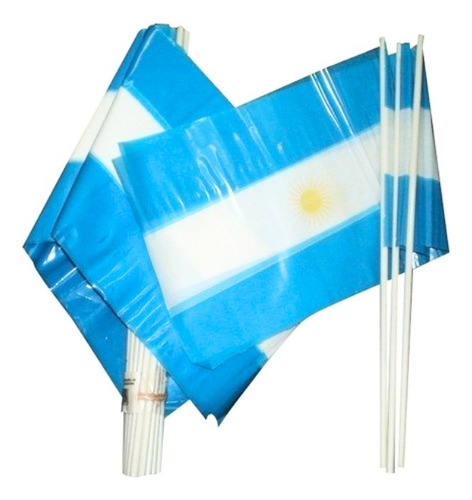 Banderita Argentina Chica 14x24 Cm Patrio X 10 Unidades