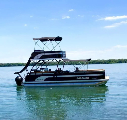 Lancha Pontoon F Boat 9500 Duplo Deck, Com Motor Mercury 200