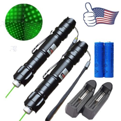 2pc 10 Millas 532nm Láser Verde Puntero Visible Rayo Lazer P