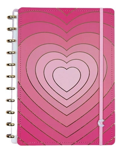 Caderno Inteligente Médio Golden Love 80 Folhas 01un