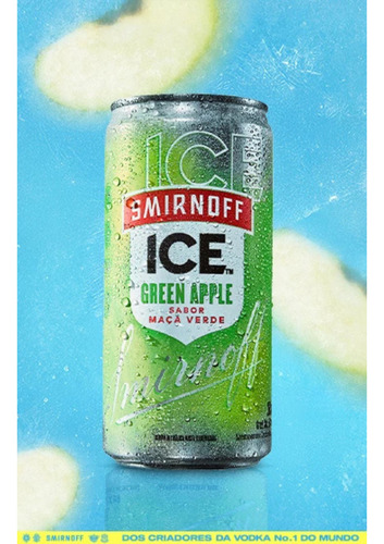 Bebida Alcoólica Mista Smirnoff Green Apple 269ml 24 Latas