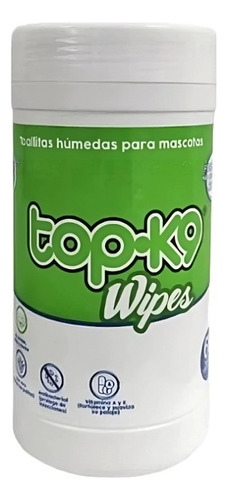 Toallitas Húmedas Para Mascotas Top-k9 Wipes 60 Unidades