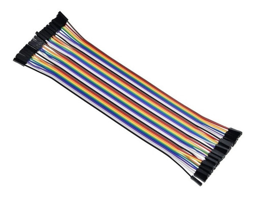 Imagen 1 de 1 de Cable Jumper Dupont Macho - Macho - Hembra - Hembra 40cm 40u