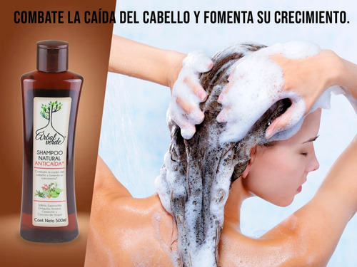 Imagen 3 de 10 de Shampoo Orgánico Arbol Verde Combate Caída Del Cabello 500ml