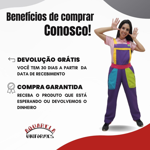Macacão Para Festas Roxo - Monitor De Buffet Infantil