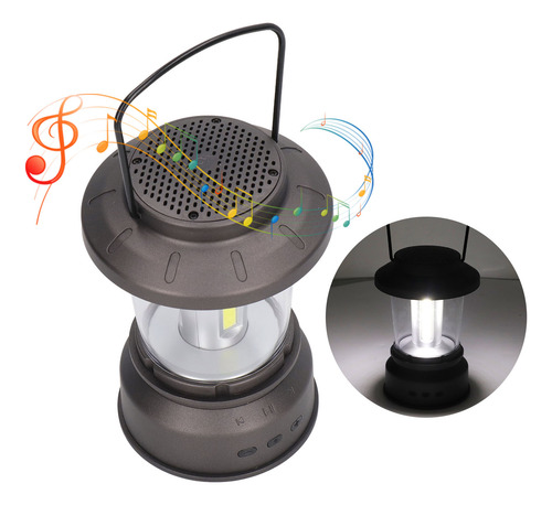 Luz Para Acampar Al Aire Libre Con Altavoz Bluetooth (blanco