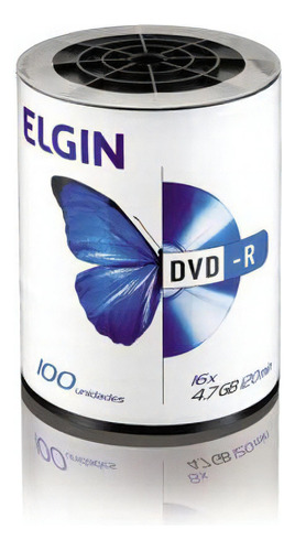 Dvd R Virgem 4.7gb 120 Minutos Pino Com 100 Unidades ELG