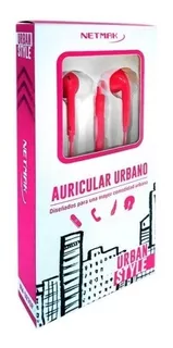 Auriculares Netmak Urban Style Manos Libres In-ear Rojo
