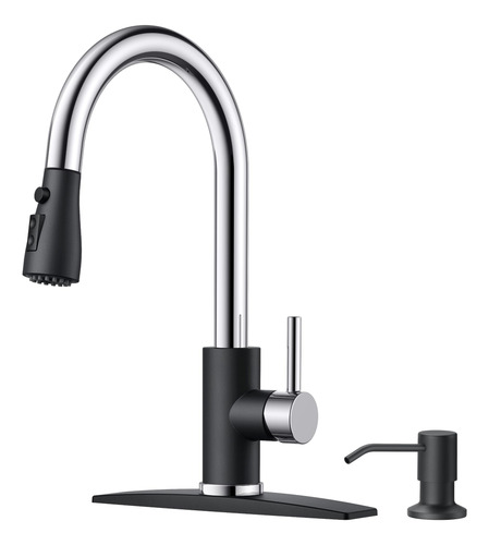 Grifo De Cocina Forious Con Dispensador De Jabón Y Rociador