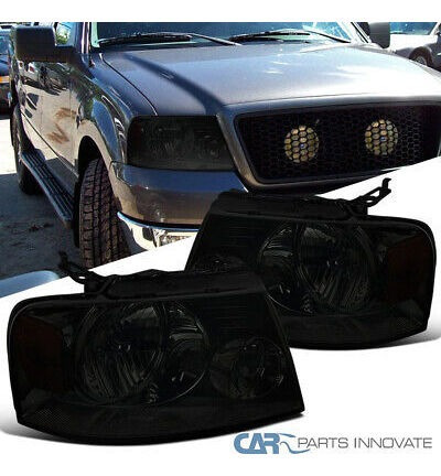 Smoke Headlights For Ford 04-08 F150 Fx4 Lincoln 06-08 Mar