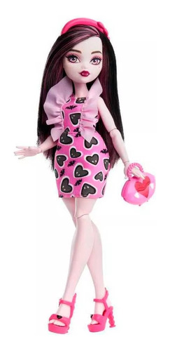 Monster High Muñeca Draculaura Articulada Con Accesorios