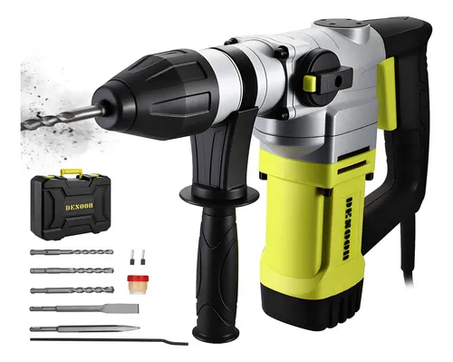 Martelete Perfurador Rompedor 1600w Profissional Motor De Cobre Puro 5j 3900bpm Sds Plus Para Concreto Aço Madeira Com Maleta E Brocas Desoon