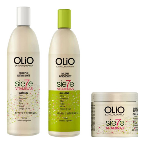 Olio Shampoo + Acondicionador + Baño De Crema 7 Vitaminas