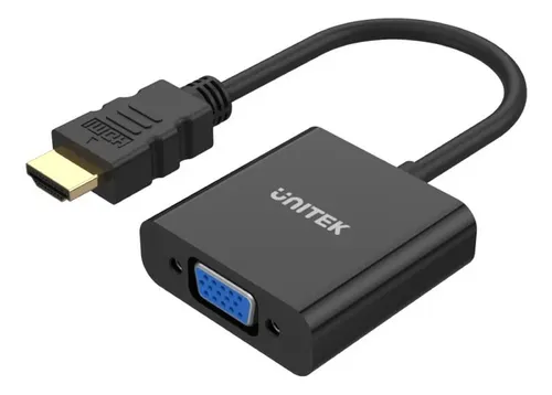 Adaptador Unitek Hdmi A Vga Con Audio - Full Hd 1080p