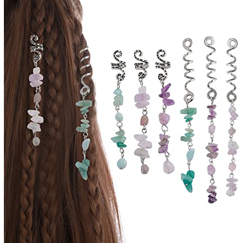 Frdtluthw Joyas De Pelo De Piedra Natural De Colores Rylch