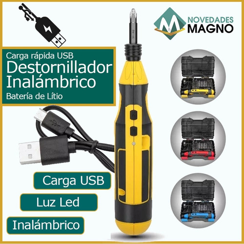 Destornillador Electrico Recargable Mini Bateria De Litio 4v