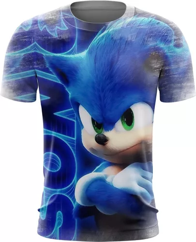 Camiseta Knuckles Sonic Fantasia infantil Sonic Vermelho