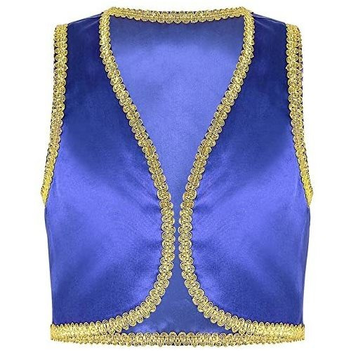 Yonghs Boys Genie Vest Costume Arabian Prince Cosplay Dress 