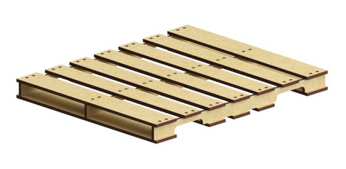 Imagen 1 de 3 de 6 Pzas Porta Vasos Grande Con Forma De Tarima Pallet En Mdf Rg534