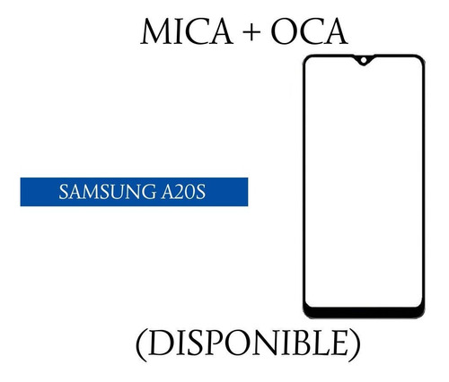 Mica Pantalla + Oca Samsung Galaxy A20s.