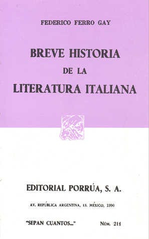 Breve Historia De La Literatura Italiana