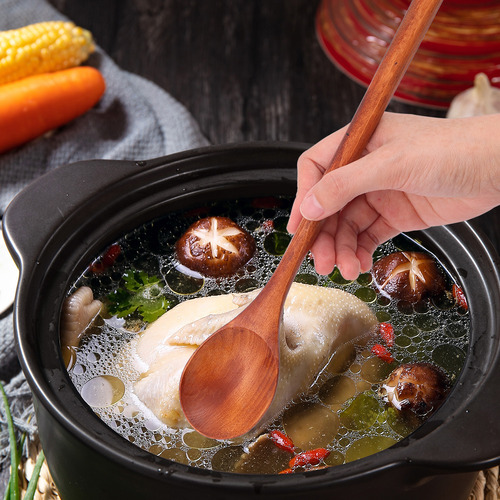 Cucharas De Madera Con Mango Largo, 3 Cucharas Para Cocinar