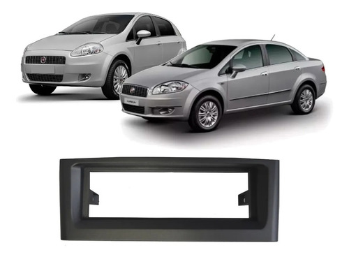 Moldura De Painel Fiamon 1 Din Fiat Punto 08 A 12 - Grafite