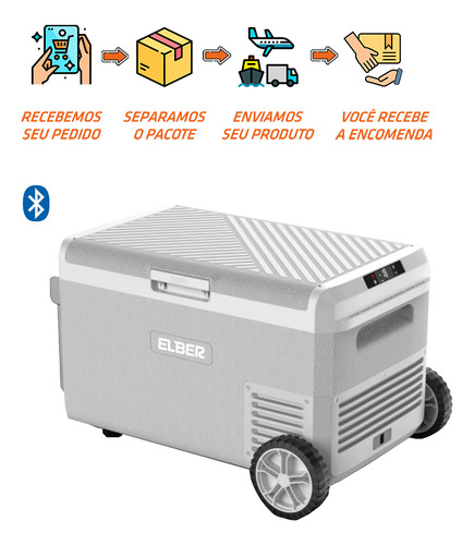 Geladeira Portátil D60 Pro Elber 60l 12/24v Bluetooth Ipx4