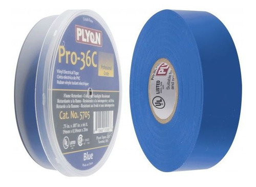 Cinta Aislante Profesional Pvc 19mmx20m Azul