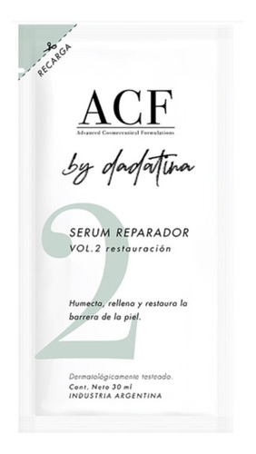 Acf By Dadatina Refill Serum Restauracion Vol 2 Vegano 30ml