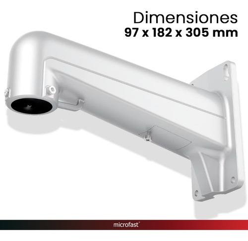 Imagen 4 de 4 de Soporte Aleación De Aluminio Pared Cámara Domo Hikvision