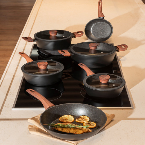 Jogo De Panelas Antiaderente/indução/ceramica/brinox/6 Peças