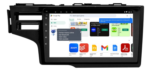 Multimidia Fit 15/21 Android 14 Auto 2gb Carplay Voz 9p 2cam