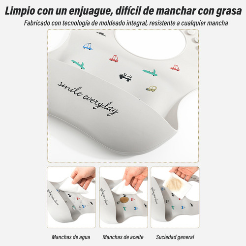 Baberos Para Bebe Ajustable Con Recogedor De Comida