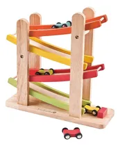 Comprar Pista De Autos De Carrera En Madera Eichhorn + 3 Autitos-ub