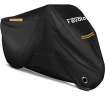 Comprar Favoto Funda Para Moto Cubierta De La Motocicleta 210t Protectora Poliéster Con Banda Reflectante A Prueba De Uv Agua Lluvia Polvo Viento Nieve Excremento De Pájaro Al Aire Libre Xxl 245cm Negro