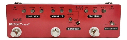 Pedal de efecto Mosky Audio DC5  rojo