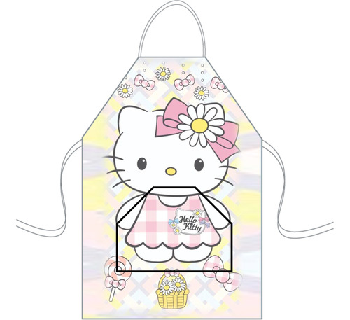 Delantal Cocina Mediano Para Niños Mini Chef Personalizado Hello Kitty 11 Personalizado