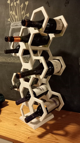 Bodega Hexagonal Moderna Laqueada Para Vinos 2.0