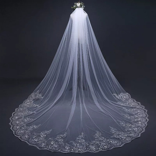 Lanjing Rolling Cathedral Mulher De Uma Camada, 4 M, Véu De
