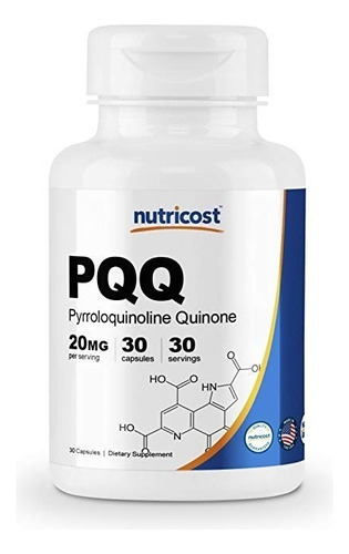 Nutricost Pqq Pyrroloquinoline Quinone 20 Mg 30 Cp Sin Glute