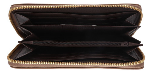 Cartera Mujer Mediana Color Café 871-50 Marrón Claro Liso