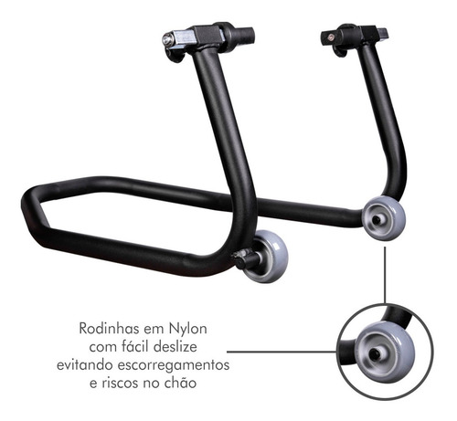 Imagem 8 de 10 de Cavalete Traseiro Evolution Universal Moto Com Ou Sem Slider