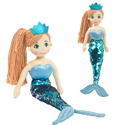 Peluche Sirena Muñeca Juguete Para Niñas Mermaid Lentejuelas