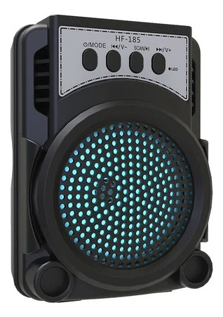 Parlante 5w Bluetooth Portatil Luz Led Recargable Usb Radio